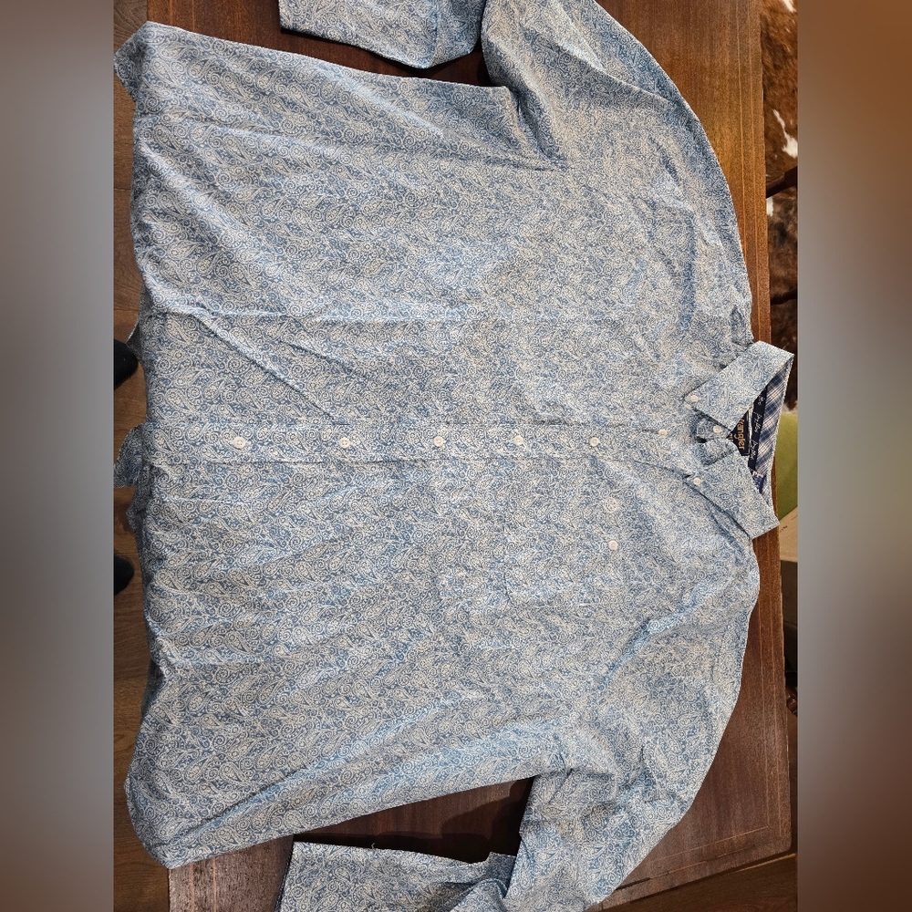 Wrangler George Strait 3xl blue paisley button down
